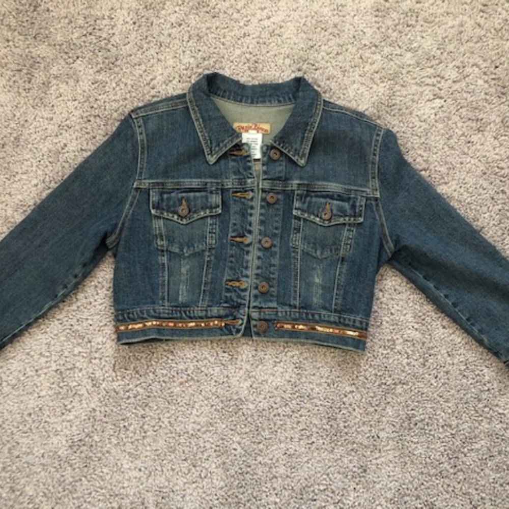 Crop Top Long Sleeve Jean Jacket